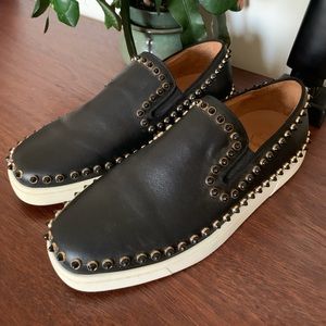 CHRISTIAN LOUBOUTIN Pik Boat Studded Sneakers